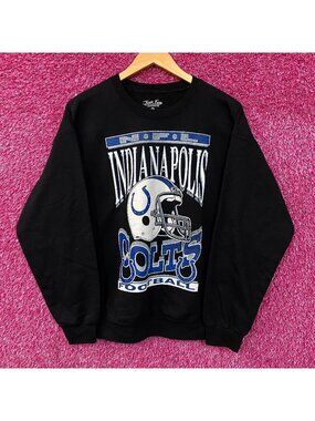 Junk Food Clothing Indianapolis Colts Helmet Logo Flea Market Crew Sweatshirt Me
